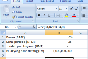función financiera PV (Valor Presente) y FV (Valor Futuro) en Excel