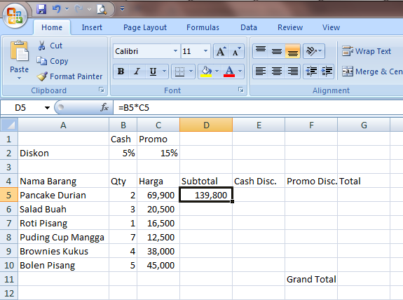 Referencia de celda de Excel 2007
