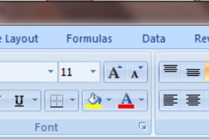 Interfaz de Microsoft Excel 2007