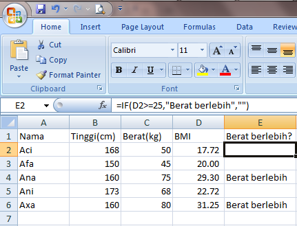 Funciones lógicas de Excel 2007