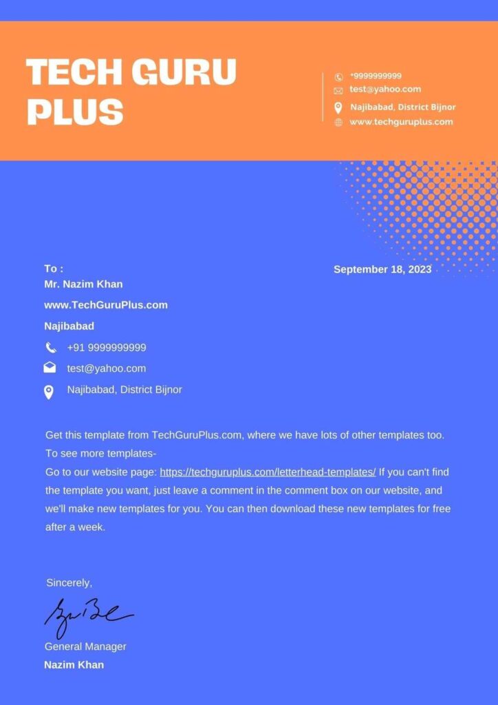 Hoja membretada en Word plantilla