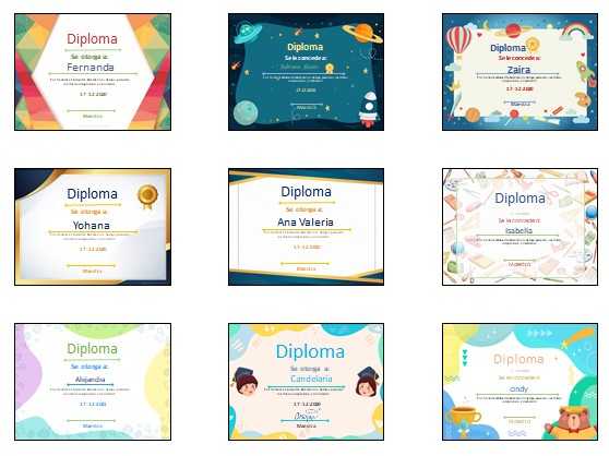 diplomas editables en word para primaria