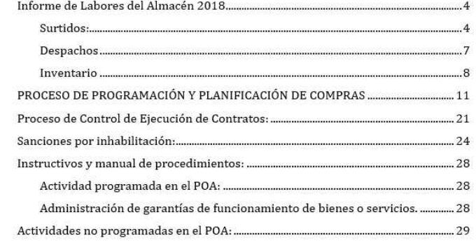 Modelo de Informe de Almacén en Word