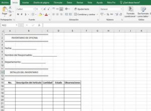 Inventario de oficina en Excel: plantilla y guía completa
